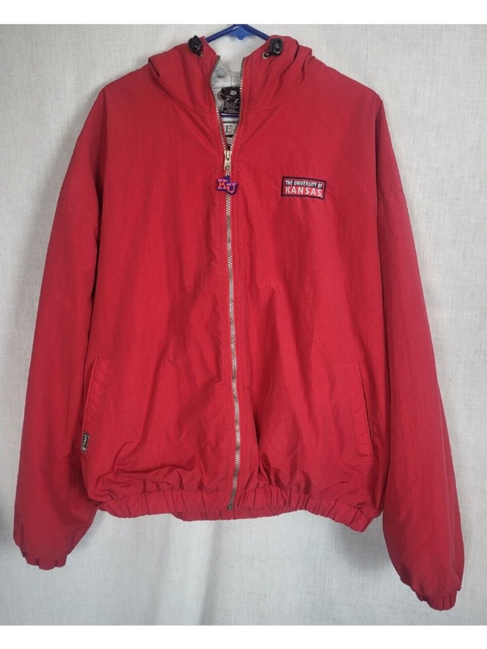 KU Jayhawks Jacket Men's 2XL Unisex Red Kansas University College coat Fall